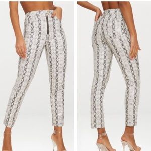 Snakeskin leather pants
